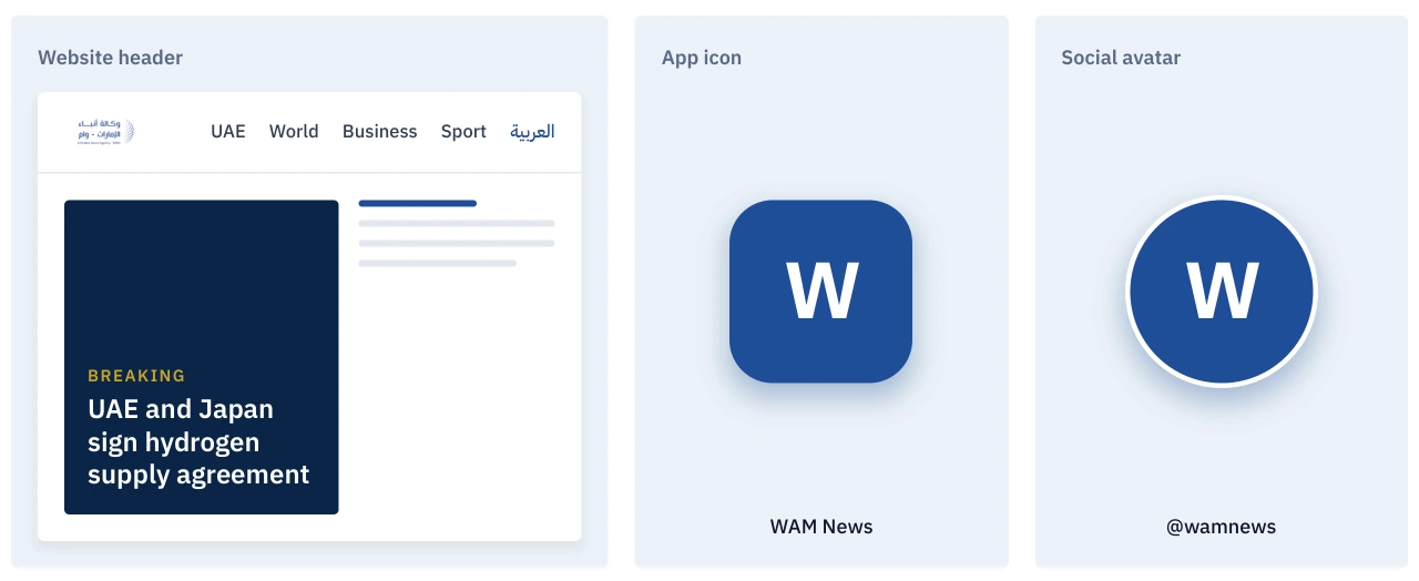 Branding pitch deck for WAM · Digital applications
