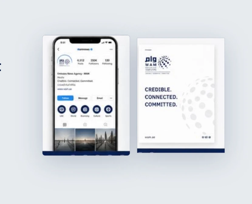 Wam Logo Branding Pitch · Digital and social applications